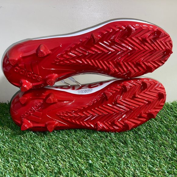 Adidas SM Adizero Primeknit Red White Football Cleats Men\'s Size 12.5 GZ0424 NEW